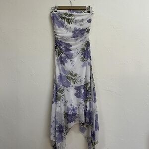 Mariposa White and Purple Dress